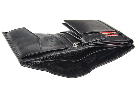 Portfel męski skórzany PIERRE CARDIN TILAK07 326 Czarny / Niebieski