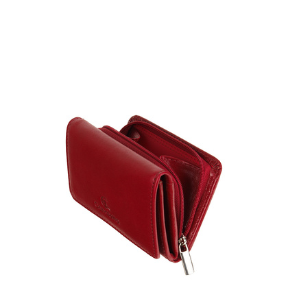 Czerwony portfel damski Canaletto ze skóry garbowanej roślinnie PD2003cs165 GR RFID