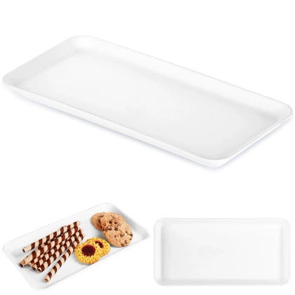 Taca kuchenna do serwowania prostokątna 29,5x15 cm biała