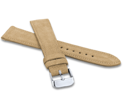 LAVVU Beżowy szyty pasek SUEDE z luksusowej skóry Top Grain - 18