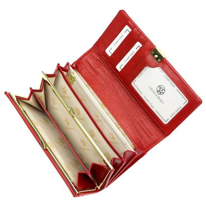 Portfel damski GREGORIO AL-100 skóra naturalna + skóra ekologiczna