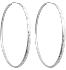 MINET Szczotkowane srebrne kolczyki PIERŚCIONKI 7 cm