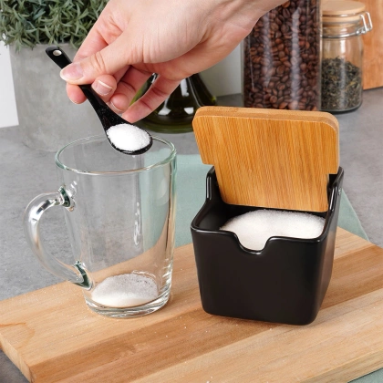 Cukierniczka ceramiczna czarna 250 ml