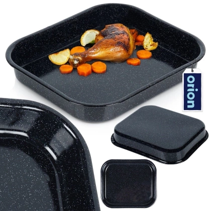 Blacha forma do pieczenia emaliowana 29,5x25,5x4,5 cm