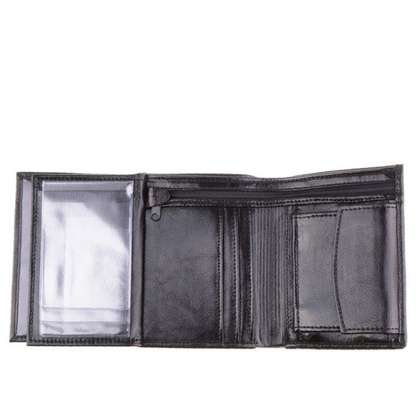 Portfel męski skórzany KEMER P5 Czarny - min. zamówienie 20 / 50 / 100 szt.