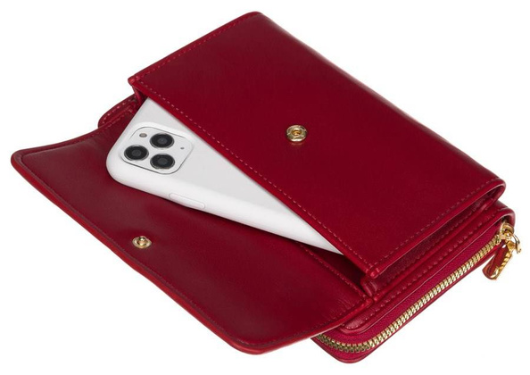 Portfel-kopertówka z haftowaną klapką — Cavaldi