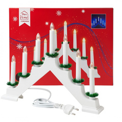 Świecznik adwentowy LED, ciepła biel 7 świec lampka biała LAMP61