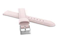 MINET Różowy szyty pasek z luksusowej skóry Top Grain - 18