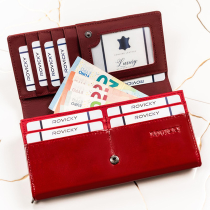 Duzy portfel damski ze skory naturalnej i ekologicznej