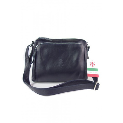 Listonoszka Florence trzy komory pojemna A5 granatowa VP3X1BS