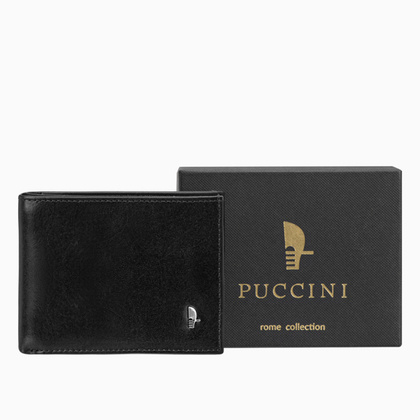 Portfel męski skórzany PUCCINI ROME CR8804 1 Czarny