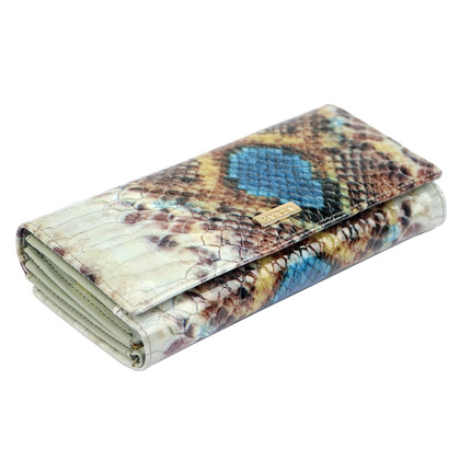 Portfel damski skórzany PELLUCCI VL-122 RFID niebieski