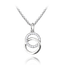 MINET Naszyjnik srebrny KRĄGY z białymi cyrkoniami