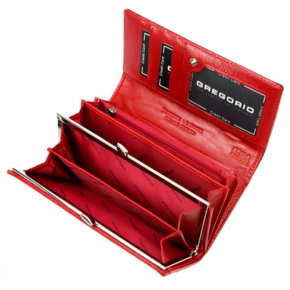 Portfel damski skórzany PELLUCCI CB-100 czerwony