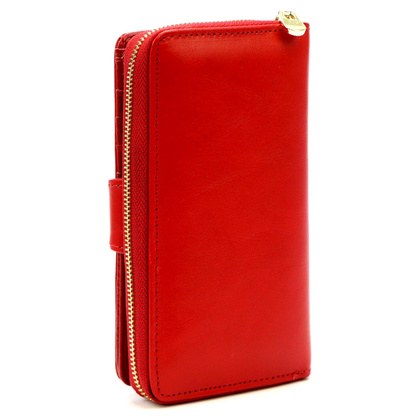 Portfel damski skórzany PELLUCCI IT-116 czerwony