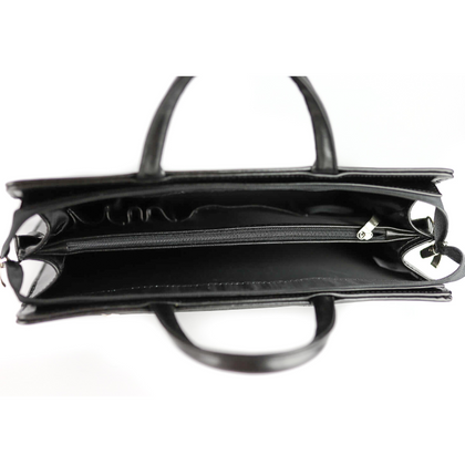 525 Teczka damska suwakowa-2komorowa-czarna KEMER