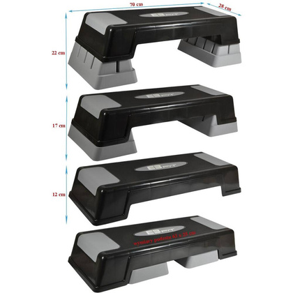 STEP DO AEROBICU 70X28CM Z 3 STOPNIOWA REGULACJA EB FIT