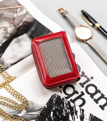 Mały portfel damski na zamek ze skóry naturalnej i ekologicznej