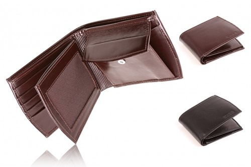 Portfel skórzany męski KEMER VOOC PPM1 Brązowy