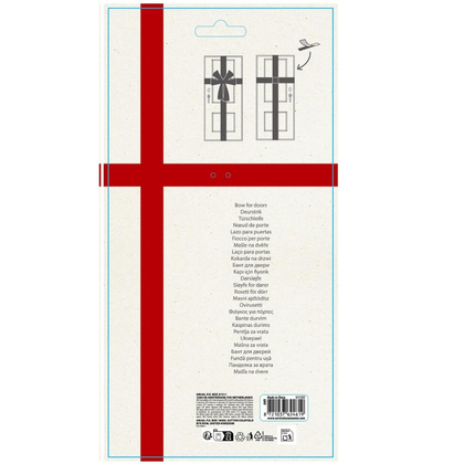 KOKARDA NA DRZWI 33x10x42CM WSTĄŻKA 4,3M BIAŁA