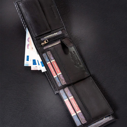 Portfel męski ze skóry naturalnej bez zapięcia