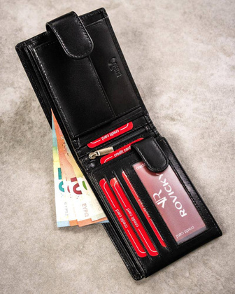 Portfel męski skórzany R-N992L-VCT Czarny