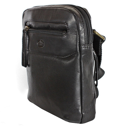 Saszetka męska z naturalnej skóry EL FORREST MB10-61/67 czarna