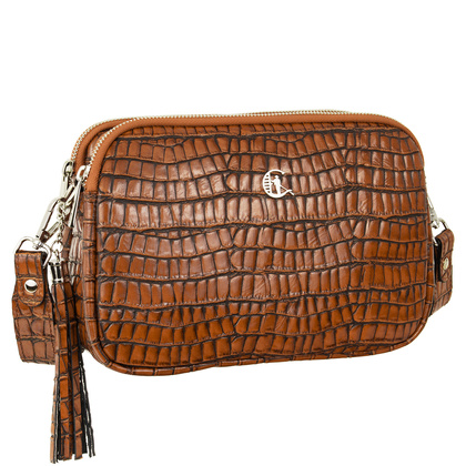 Listonoszka damska Canaletto ze skóry z wzorem krokodyla TD830s70