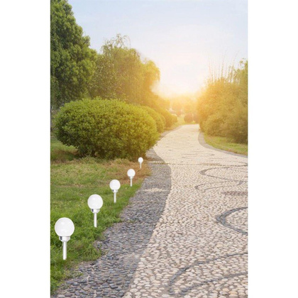 LAMPA SOLARNA KULA MLECZNA 20x53,5CM