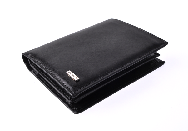 Portfel męski skórzany KEMER M 21 Czarny - min. zamówienie 20 / 50 / 100 szt.