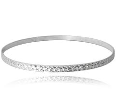 MINET Szczotkowana solidna srebrna bransoletka