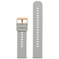 Pasek gumowy do zegarka U27 - jasny szary/rosegold - 20mm