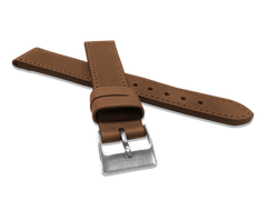 LAVVU Brązowy szyty pasek SPORT z luksusowej skóry Top Grain - 14