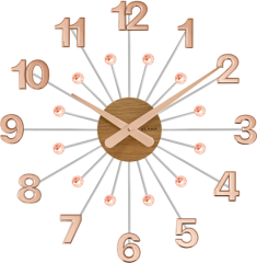 VLAHA Zegar drewniany DESIGN wykonany w Czechach ⌀49cm