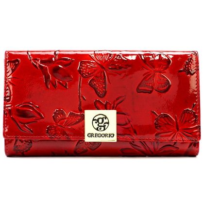 Portfel damski skórzany PELLUCCI BTE-102 czerwony