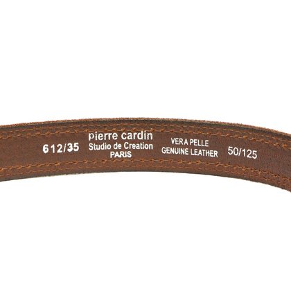 Pasek skórzany męski PIERRE CARDIN 612 KAM02 Czarny