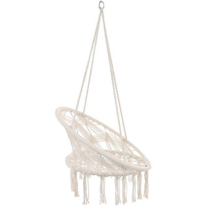 HAMAK AŻUROWY FOTEL WISZĄCY 80x60CM BIAŁY NEW STYL