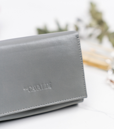 Mały portfel damski skórzany RFID stop Cavaldi® skóra zatrzask