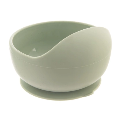 Miseczka dla dziecka silikonowa z przyssawką zielona 360 ml