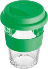 Szklany kubek z pokrywką 300 ml