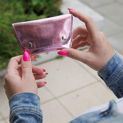 Bilonówka, portmonetka KEMER SOLIER FA15 Metaliczny Róż - min. zamówienie 20 / 50 / 100 szt.