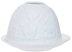 Lampion porcelanowy z reniferami