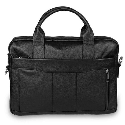 Skórzana torba męska czarna na ramię laptopa 15,6" - Pavone Nero Parma 2461 BL