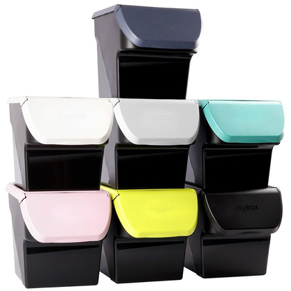 Pojemnik na warzywa owoce cebulę ziemniaki czosnek do przechowywania antracytowy 13 l