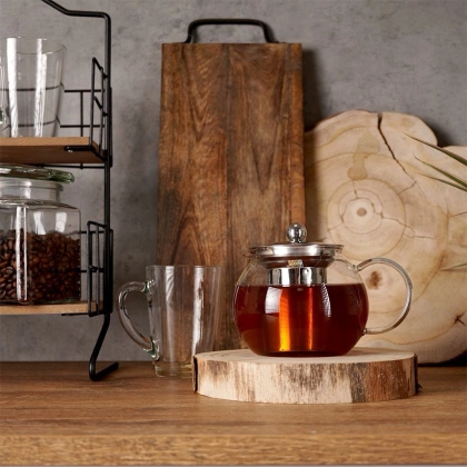 Dzbanek z sitkiem do zaparzania imbryk czajnik zaparzacz do herbaty ziół 0,8 l