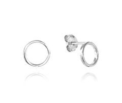 MINET Minimalistyczne srebrne kolczyki PIERŚCIONKI