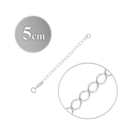 MINET Złoty łańcuszek do przedłużania naszyjników z białego złota Au 585/1000 0,40g