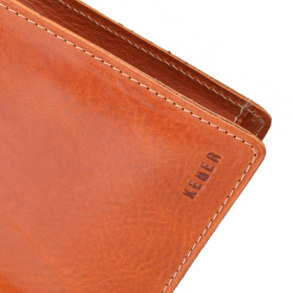 Portfel męski skórzany KEMER 348 Rudy - min. zamówienie 20 / 50 / 100 szt.