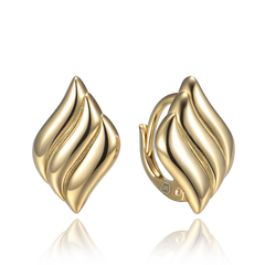 MINET Nowoczesne pozłacane srebrne kolczyki