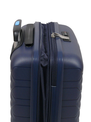 Walizka DIELLE 100 4k 55cm kabinowa granatowa PP z poszerzeniem